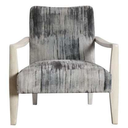 Bailey Street Home Gate House Mews 31 inch Accent Chair Charcoal/Gray/Blue Chenille/Natural Off-White Finish - 208-Bel-4361897
