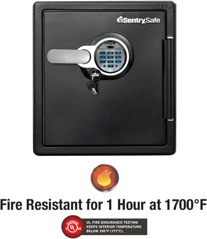 1.23 Cu Ft Waterproof And Fireproof Digital Safe Box - Alloy Steel