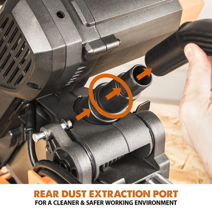 Evolution Dual Bevel Sliding Miter Saw With 10 in Multi-Material Cutting Blade - R255SMS-DB+