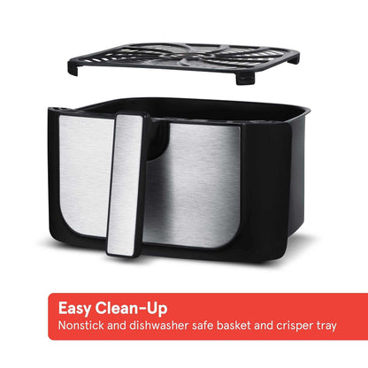 Gourmia Digital Air Fryer, 8-Qt. Black/Stainless Steel - GAF826