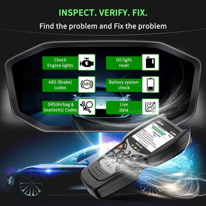 INNOVA OBD2 Automotive Diagnostic Scanner With SRS, Engine And ABS Code Reader - 6100P