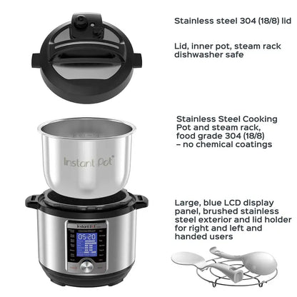 Instant Pot Ultra Mini 3-Quart Programmable Cooker, Stainless Steel, Silver, 16-in-1 - Ultra Mini