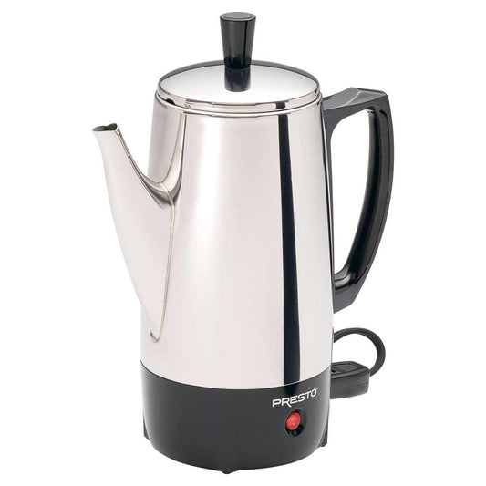 Presto Stainless Steel Percolator Coffee Maker, 6-Cup - 02822