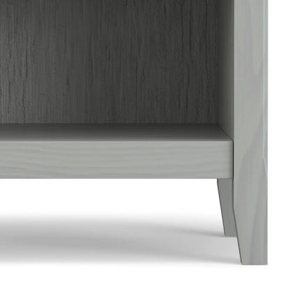 Solid Wood Nightstand With 2 Drawers And Open Shelf, 16 in D x 24 in W x 26 in H