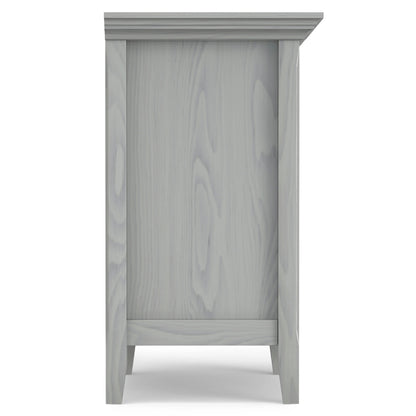 Solid Wood Nightstand With 2 Drawers And Open Shelf, 16 in D x 24 in W x 26 in H
