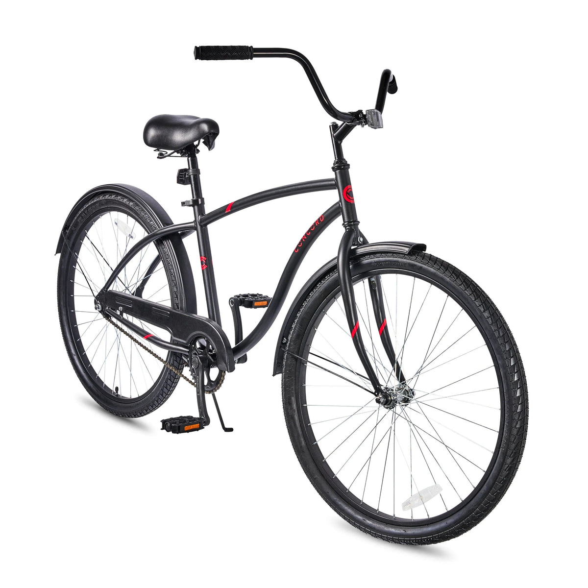 Pacifica Adult Unisex Cruiser Bicycle, Matte Black