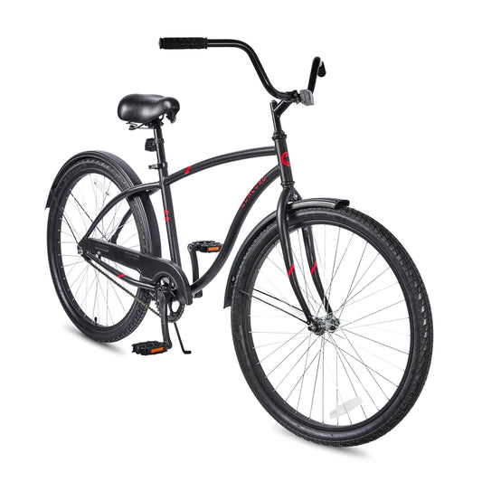 Pacifica Adult Unisex Cruiser Bicycle, Matte Black