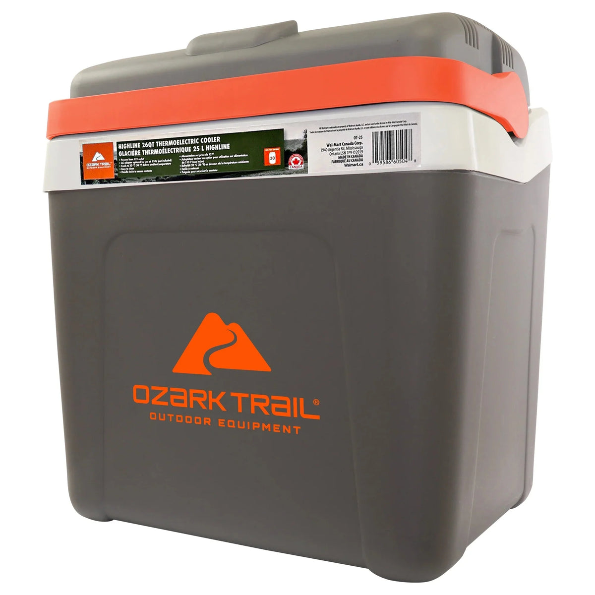 Ozark Trail 12V Iceless Electric Cooler, 26QT / 24L, 30 Cans, Grey - Highline