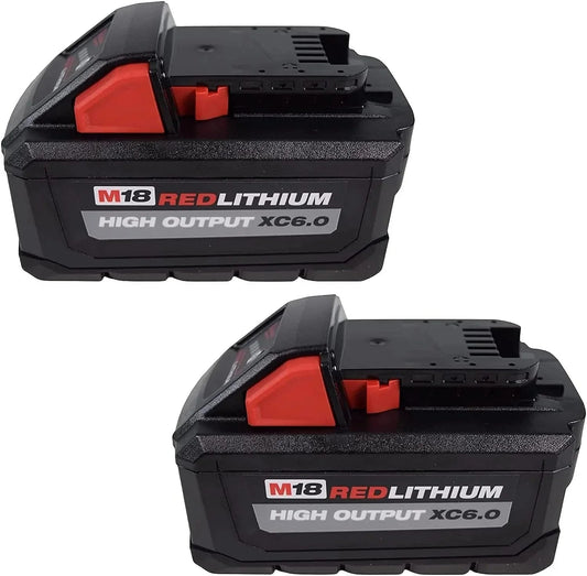 Milwaukee M18 Redlithium High Output XC 6 Ah Lithium-Ion Battery 2-Pack - 48-11-1862