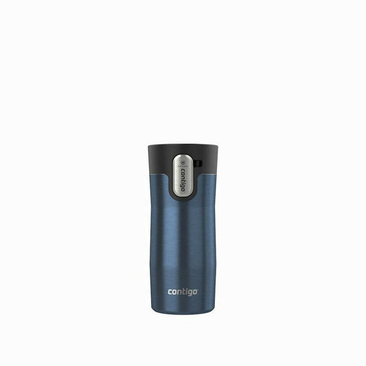 Contigo AUTOSEAL West Loop Vacuum-Insulated Stainless Steel Travel Mug With Easy-Clean Lid, 12 oz, Transparent Blueberry