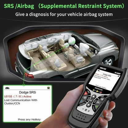 INNOVA OBD2 Automotive Diagnostic Scanner With SRS, Engine And ABS Code Reader - 6100P