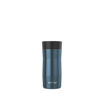 Contigo AUTOSEAL West Loop Vacuum-Insulated Stainless Steel Travel Mug With Easy-Clean Lid, 12 oz, Transparent Blueberry