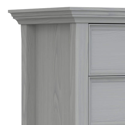 Solid Wood Nightstand With 2 Drawers And Open Shelf, 16 in D x 24 in W x 26 in H