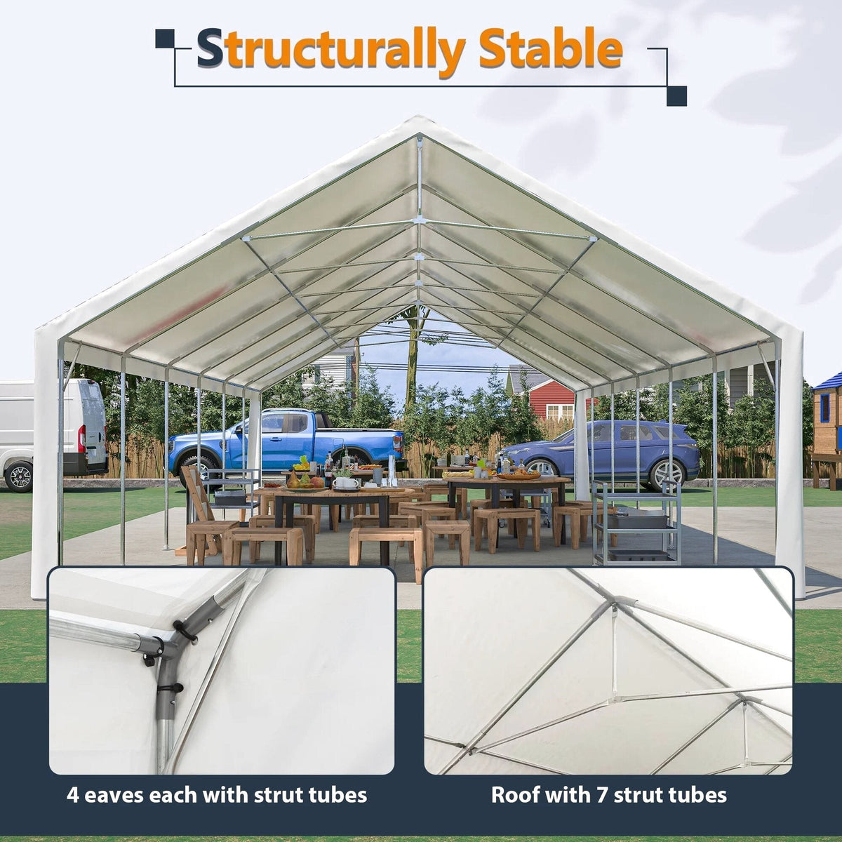20x40 FT Heavy-Duty Party Tent With 3 Storage Bags