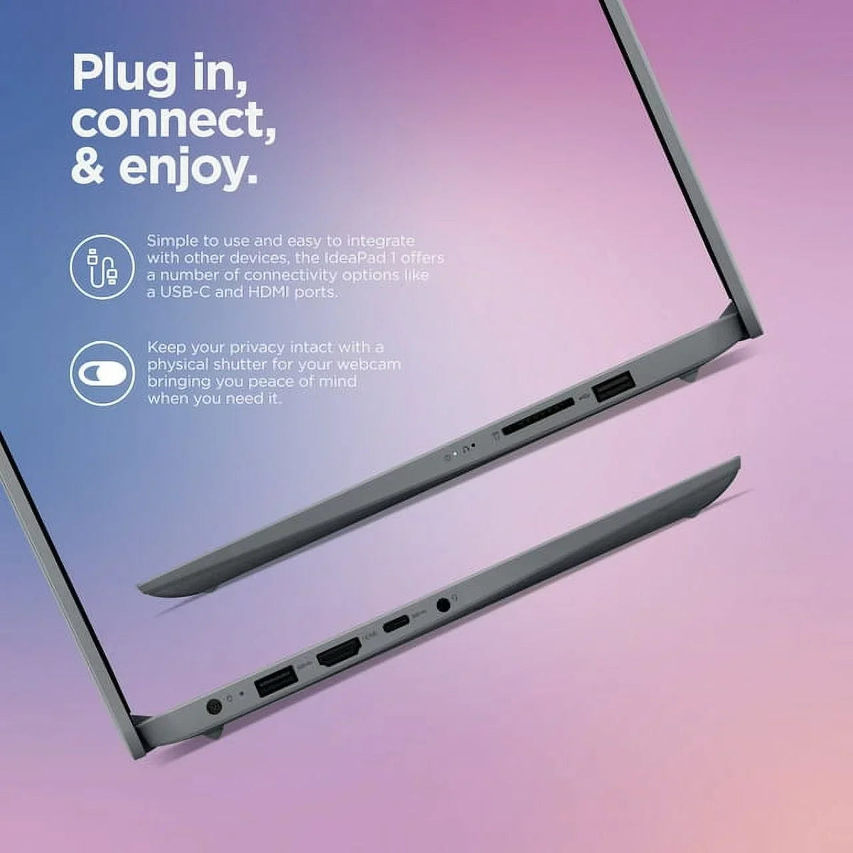 Lenovo IdeaPad 1i 14.0in Laptop, Intel Celeron N4020, 4GB RAM, 64GB eMMC Storage, Cloud Grey - Windows 11 In S Mode