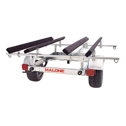 Malone Kayak Trailer Package, 600 lb Capacity, Galvanized Steel, LED Lights, 70 MPH Tires - LowMax 2