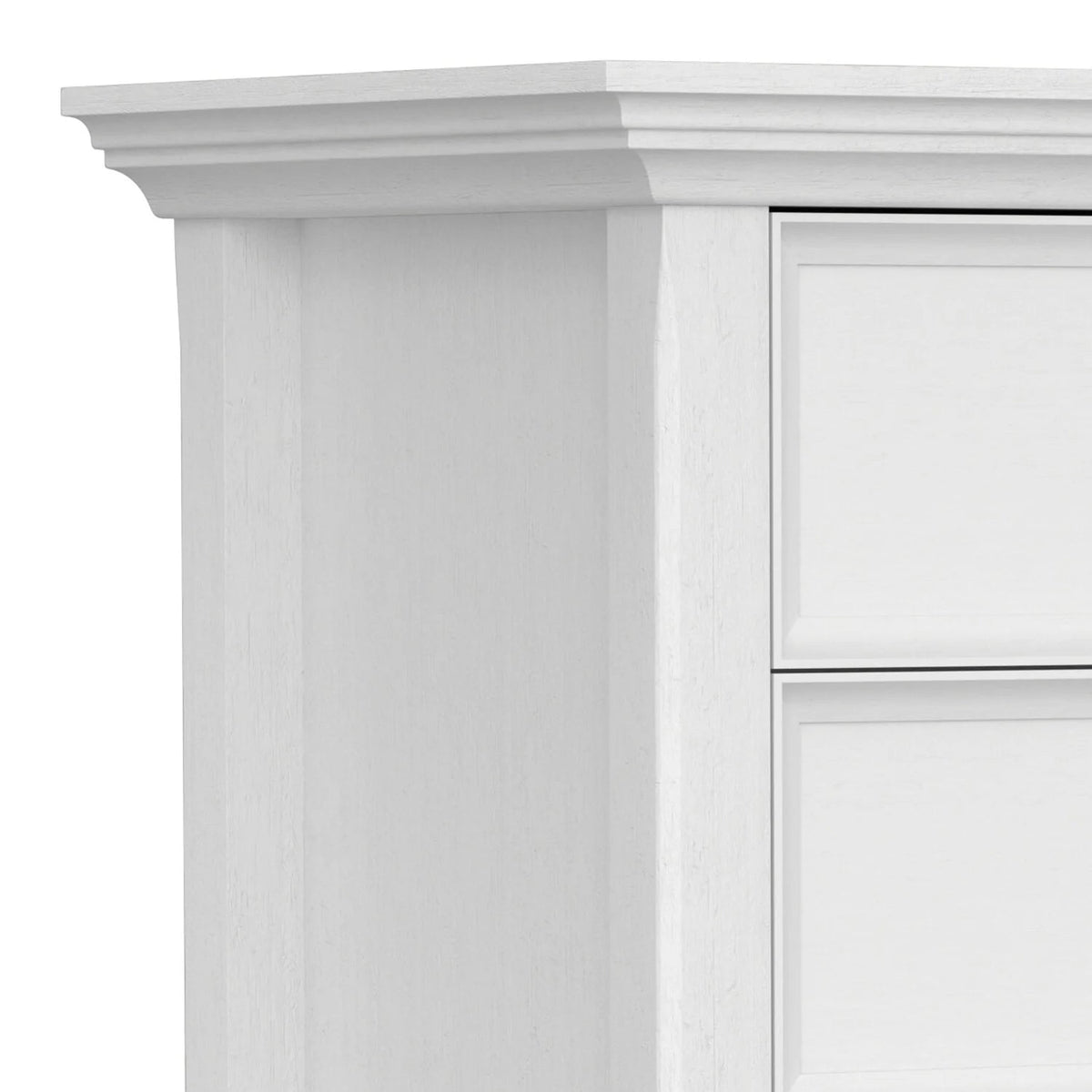 Solid Wood Nightstand With 2 Drawers And Open Shelf, 16 in D x 24 in W x 26 in H