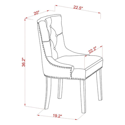 HomeStock Parson Chair With Black Leg And Linen Fabric Light Beige - Frp1T02